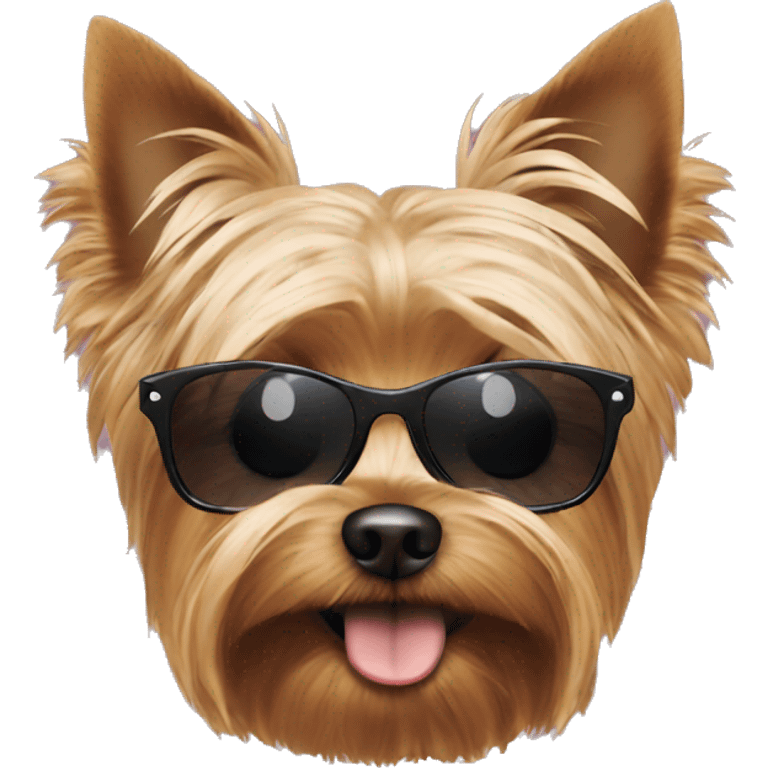 Yorkie with sunglasses emoji