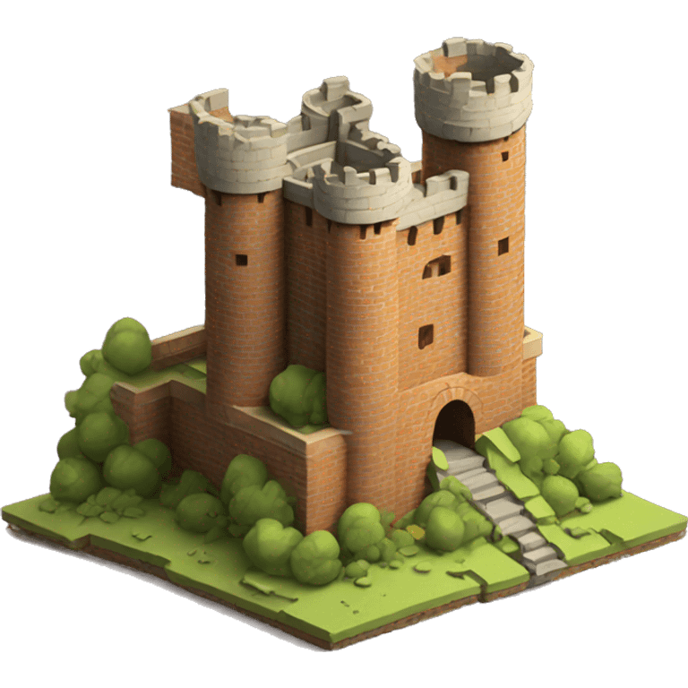 
a crumbling castle. built of bricks emoji