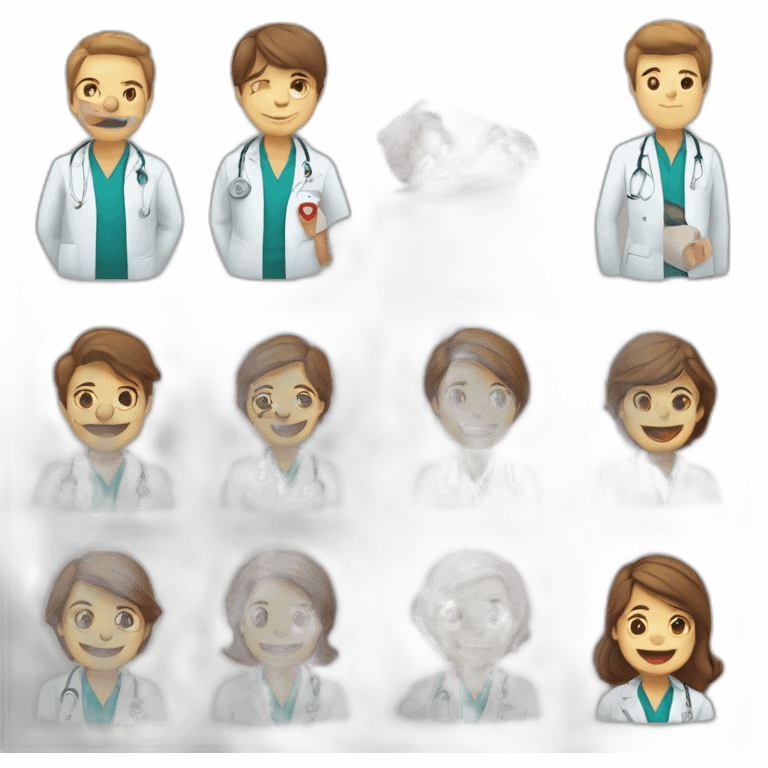 Médecins qui s’embrassent  emoji