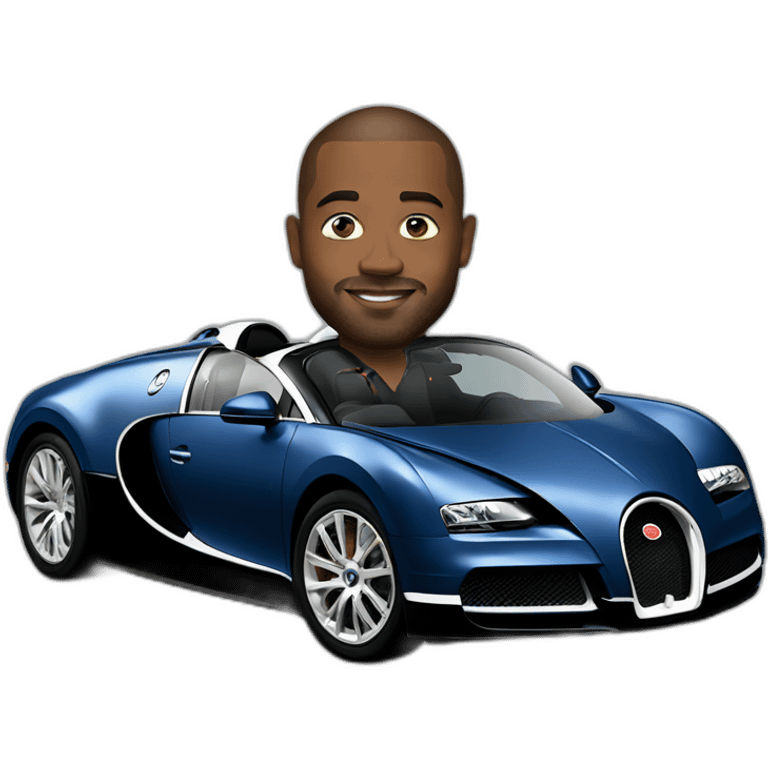 Andrew tate in a Bugatti  emoji