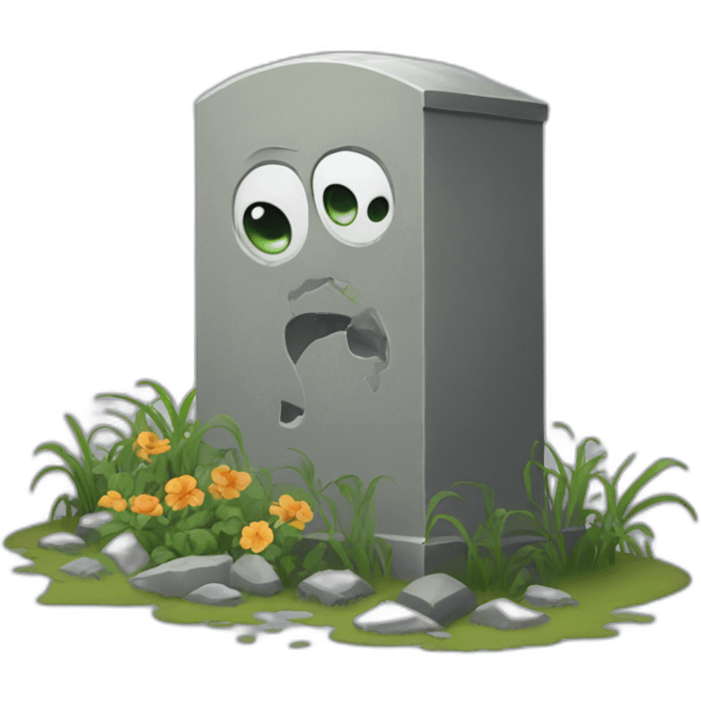 can't find something in a cemetery emoji