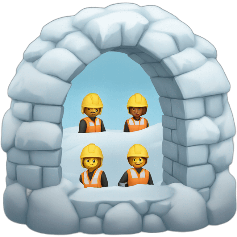 igloo team-work sign emoji