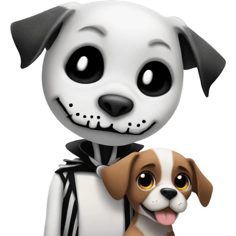 Jack skellington with a new puppy emoji