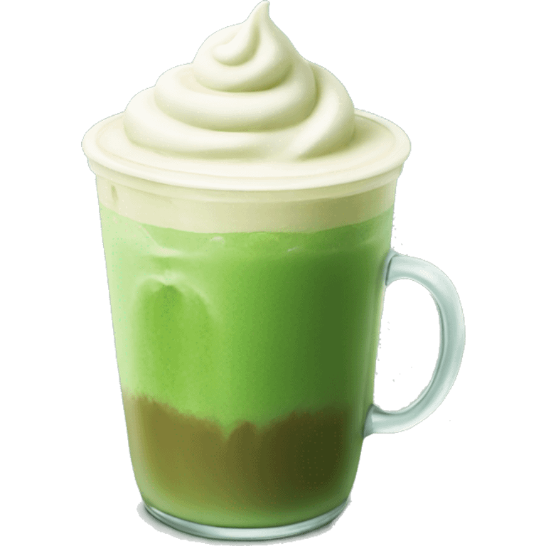 Iced matcha latte emoji