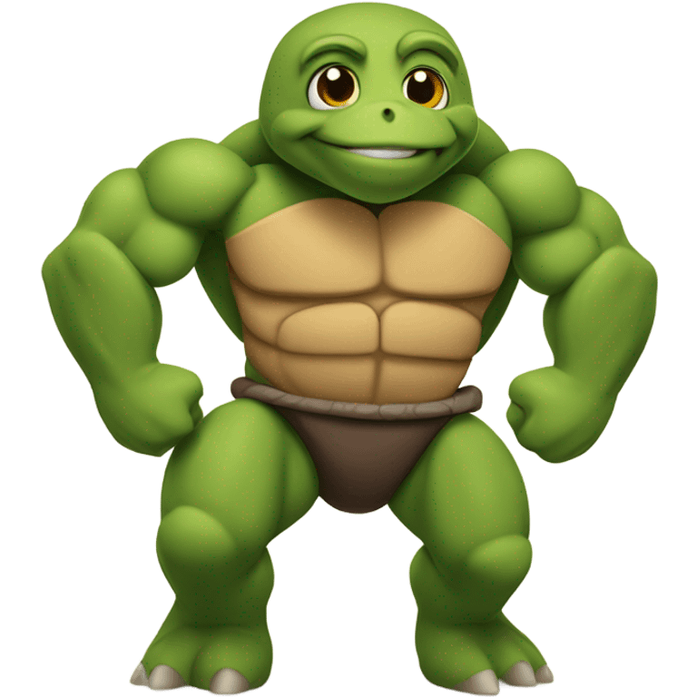 Turtle with abs emoji