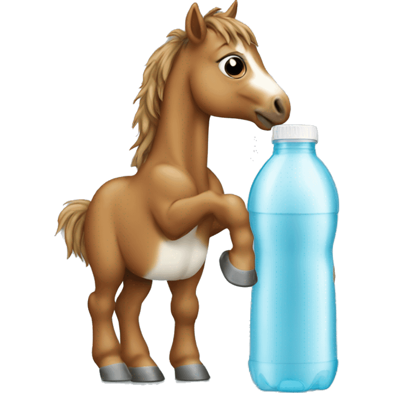 baby horse drinking bottle  emoji