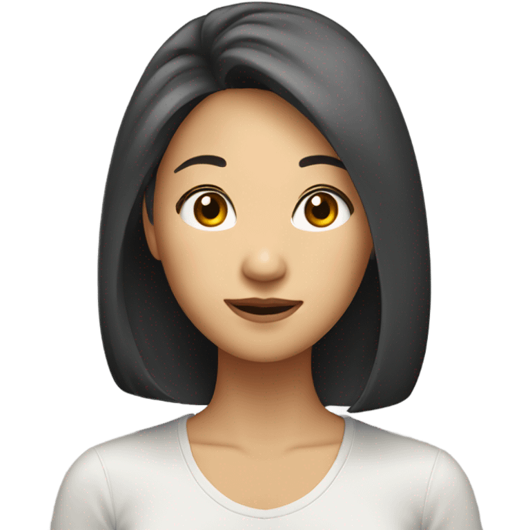 Asian lady with chin hair emoji