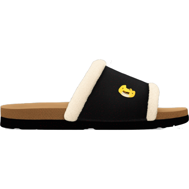 Black tasman ugg slides emoji