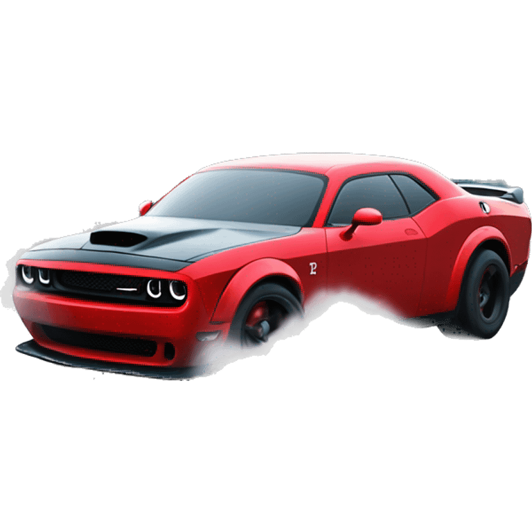 A dodge hellcat set doing drifts emoji