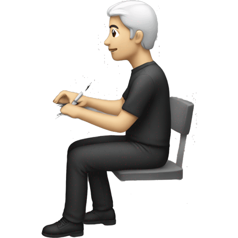 person with pen and computer emoji