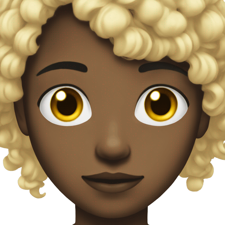 black teen with anime eyes emoji