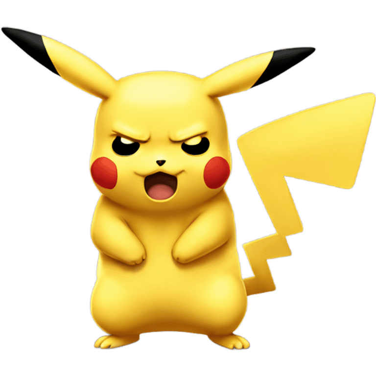 Pikachu stressed out emoji