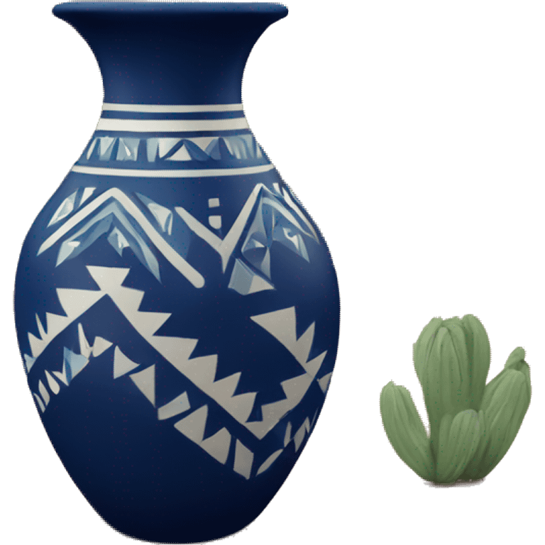 Dark blue Navajo wedding vase  emoji