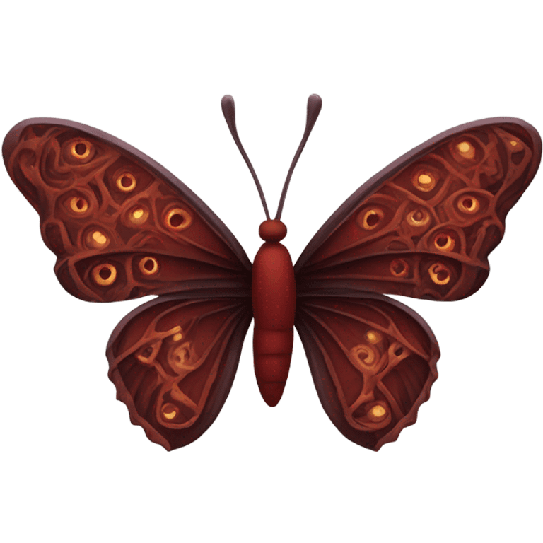 Dark Red butterfly  emoji