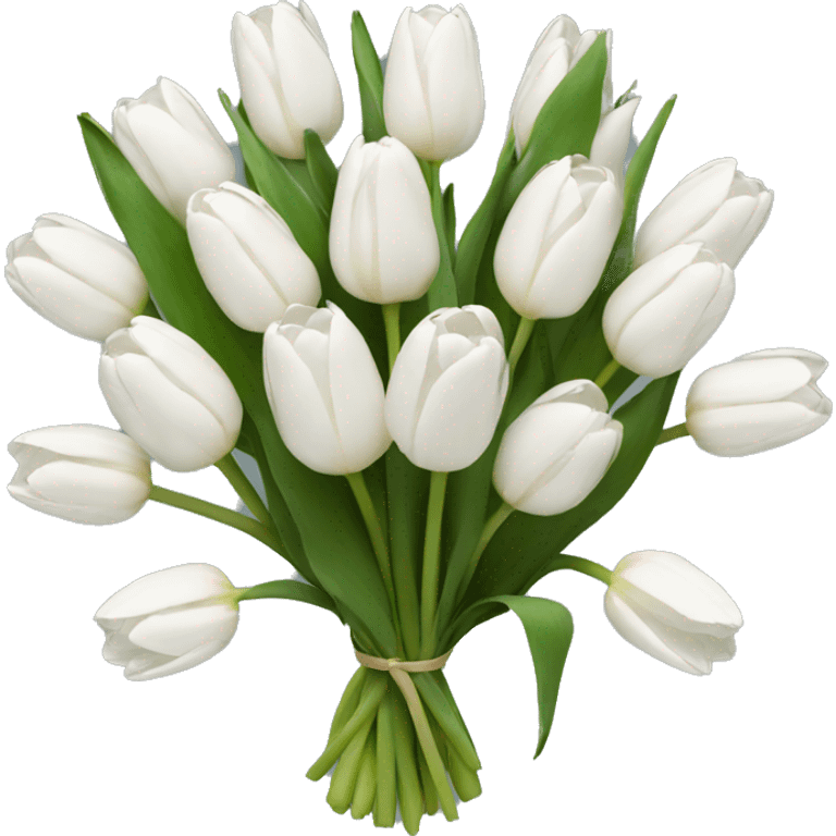 white tulip bouquet  emoji