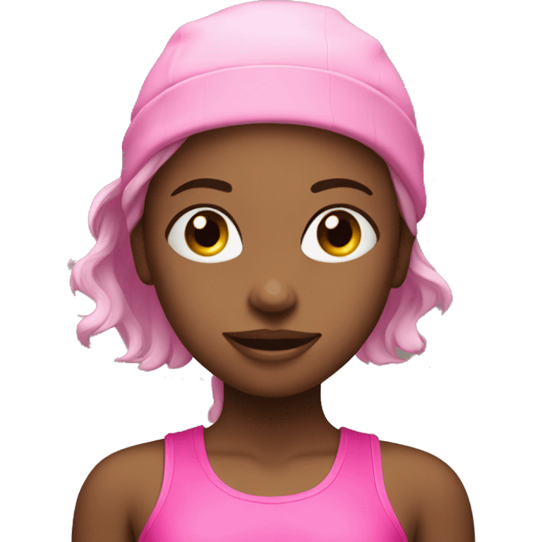 working out girl pink  emoji