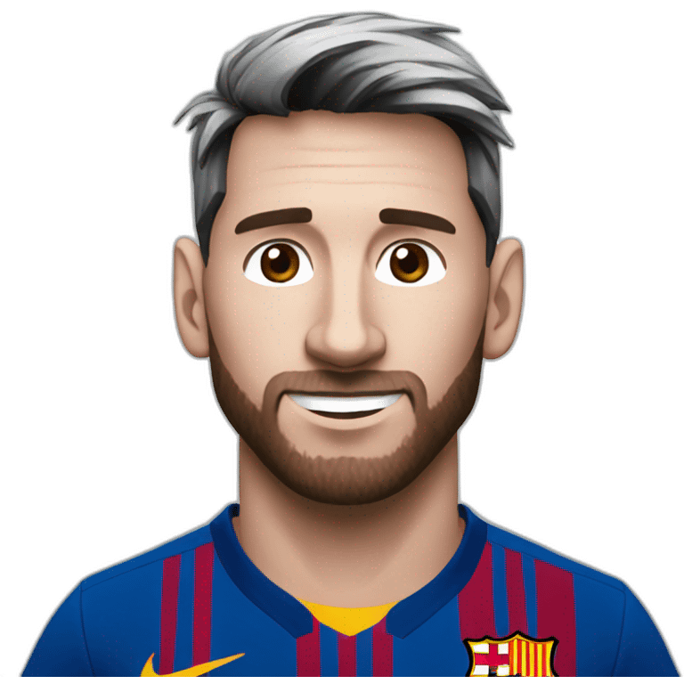 Messi saludando emoji