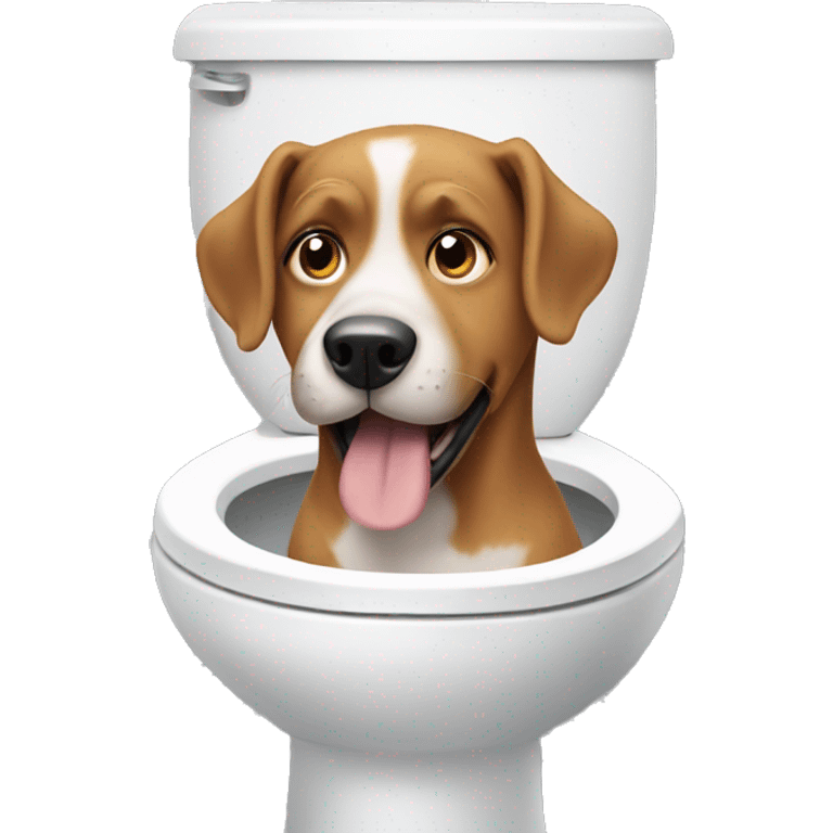 Dog in a toilet emoji