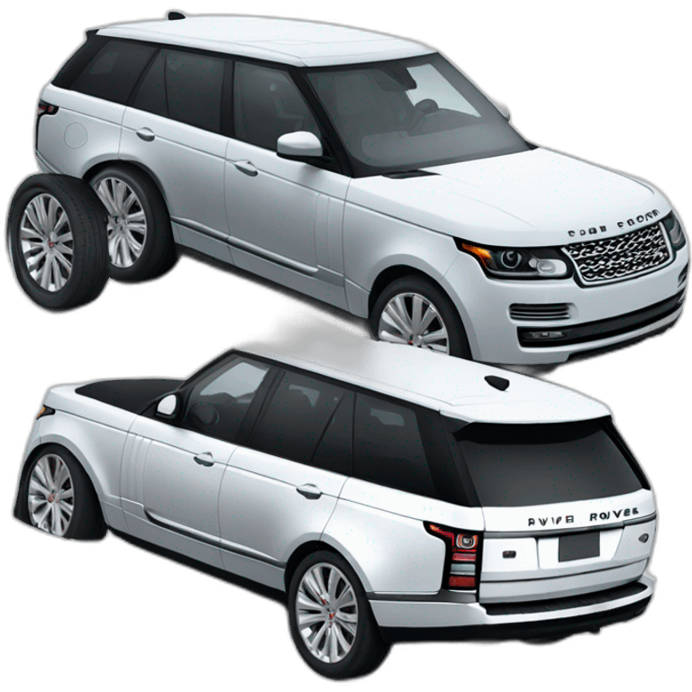 white brand new Range Rover emoji