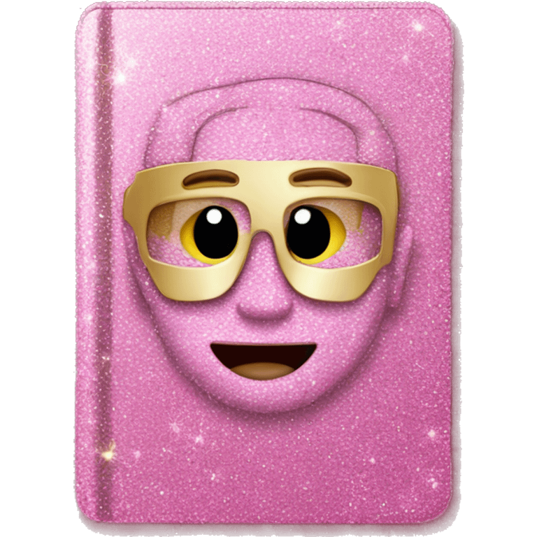 Pink glittery passport emoji