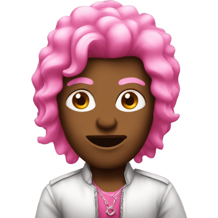 Pink rockstar emoji