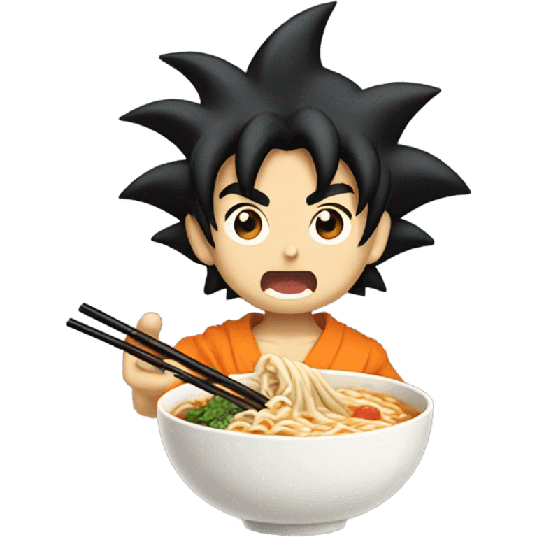 Goku with ramen emoji