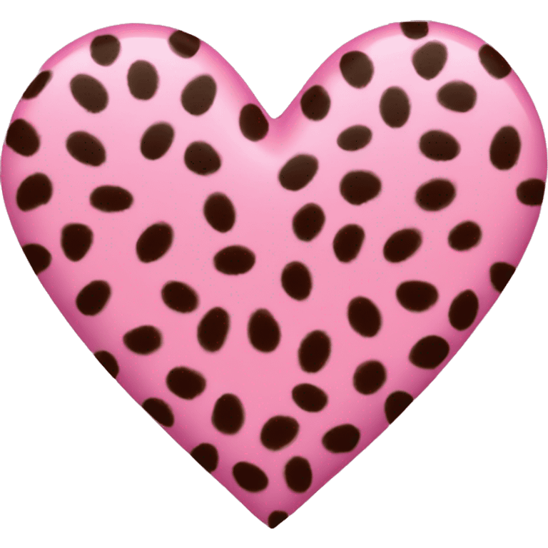 pink cheetah print heart  emoji