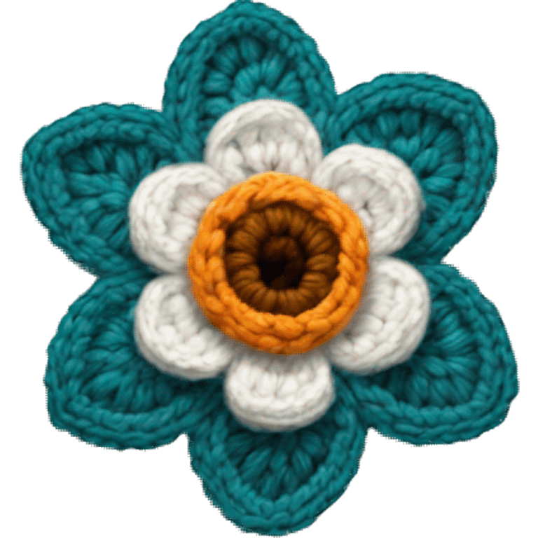 Crochet flower emoji