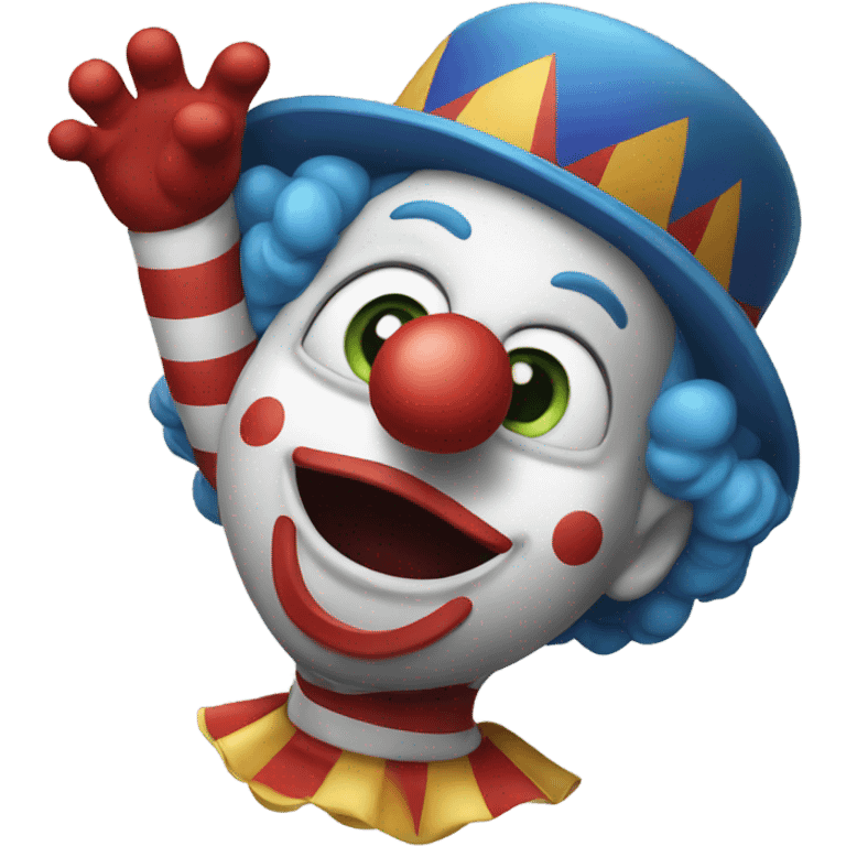 Clown waving bye  emoji