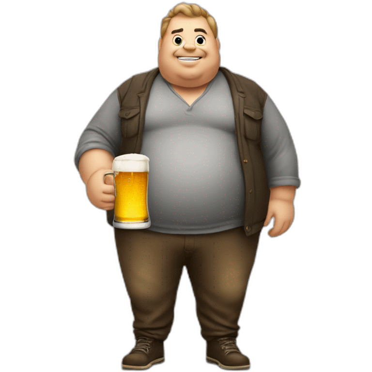 Fat Man with Beer emoji