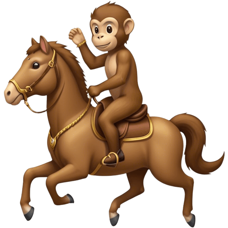 Monkey on horse emoji