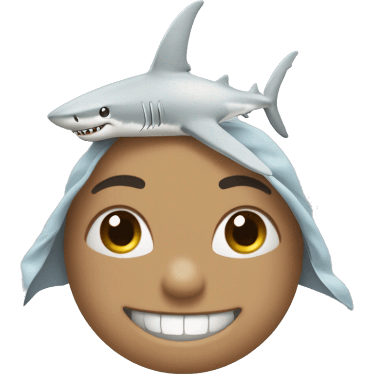 A shark with a ￼ tutu and a bra on emoji