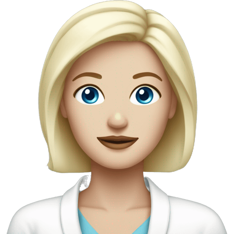 spa blue eyed white woman emoji