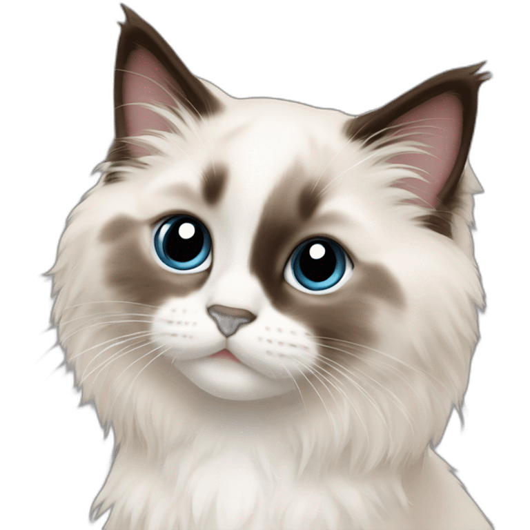 colorpointe ragdoll kitten emoji