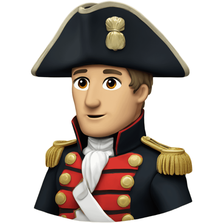 Napoleon Bonaparte wearing his hat and uniform emoji