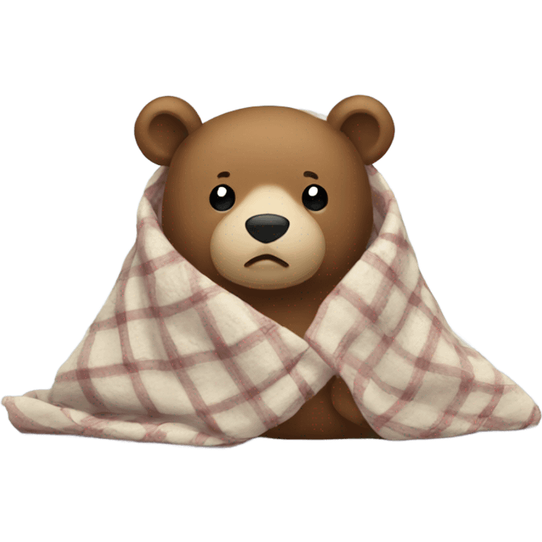 Bear in a blanket emoji