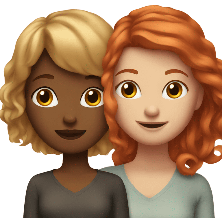 Two red headed besties emoji