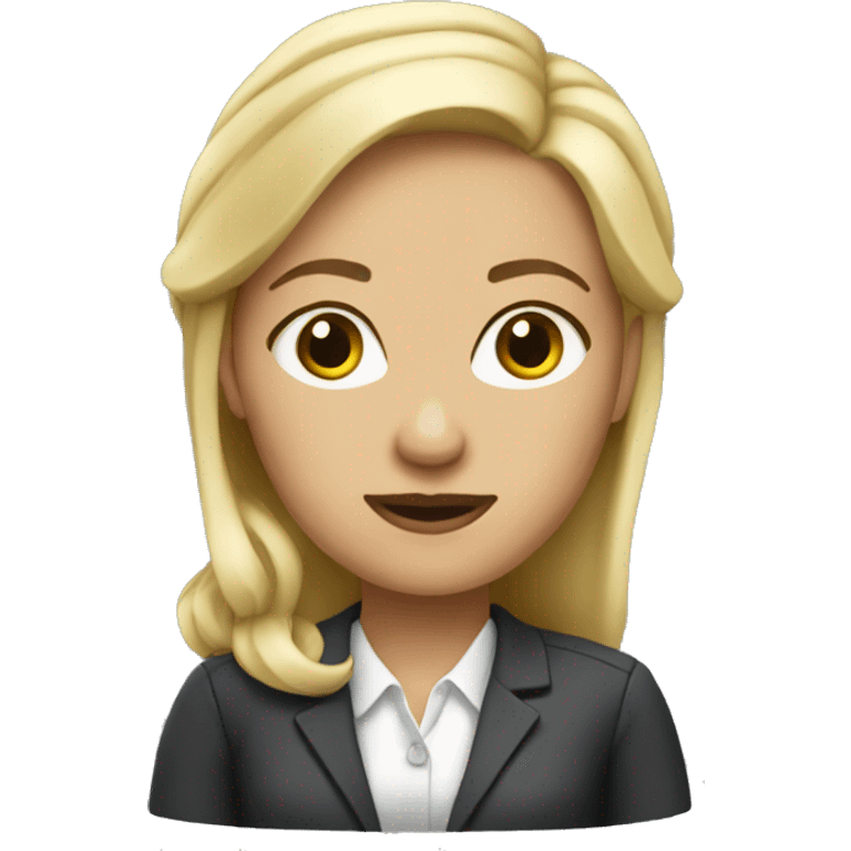 Semi blonde banker woman emoji