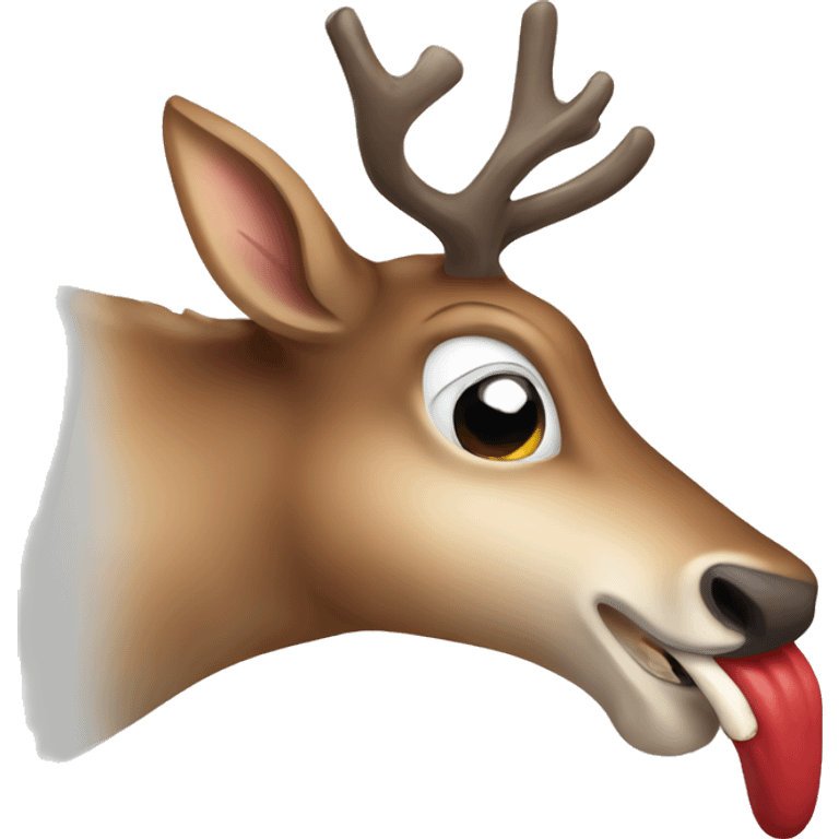 Reindeer biting  emoji