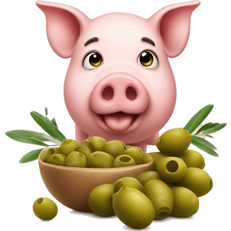 Pig and Olives  emoji