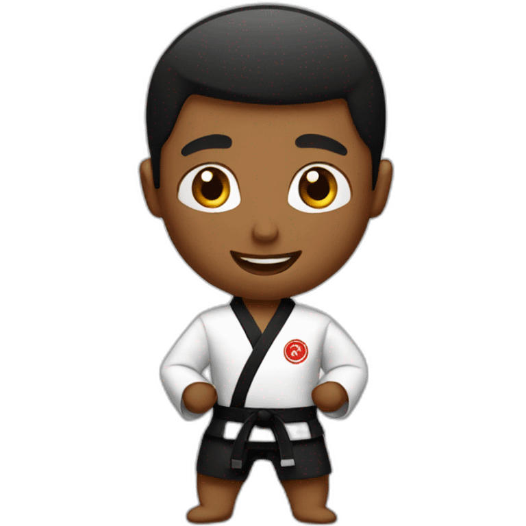 karate black belt with birthday cake emoji