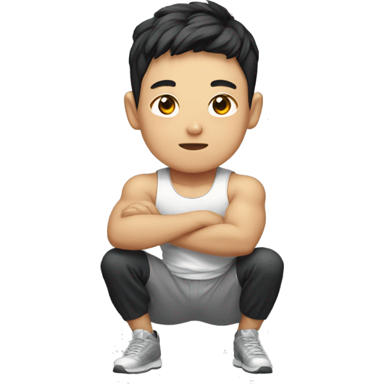 Korean boy gym emoji