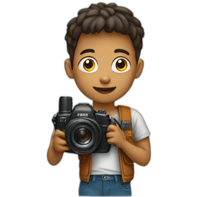 Boy with camera emoji