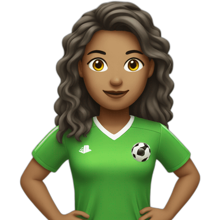 green female soccer player emoji