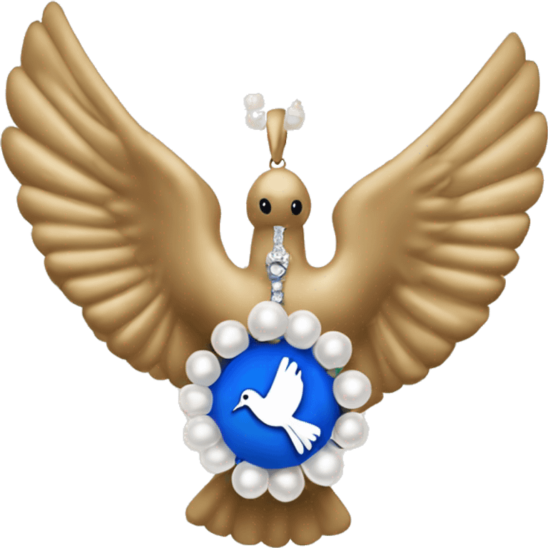 zeta phi beta dove with pearl necklace  emoji