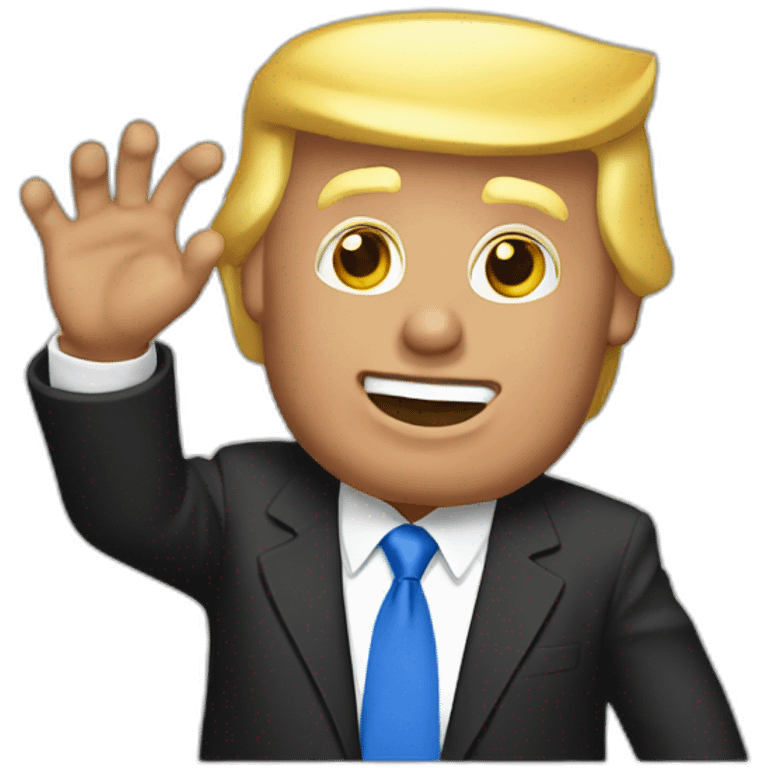 Donald Trump waving emoji