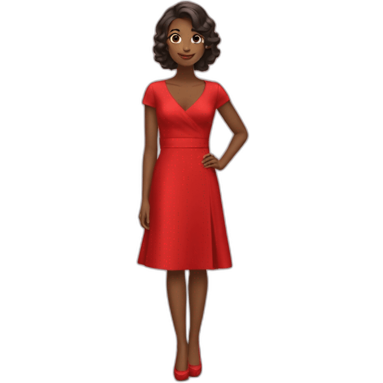 red dress girl master of ceremony emoji