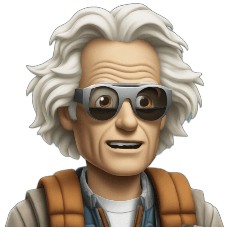 emmett brown in back to the future emoji