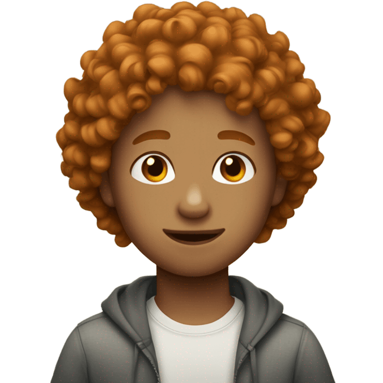 curly head ginger boy emoji