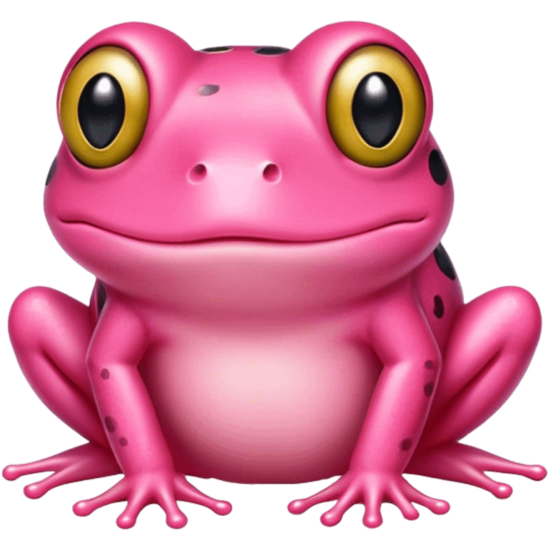 Cute frog pink emoji